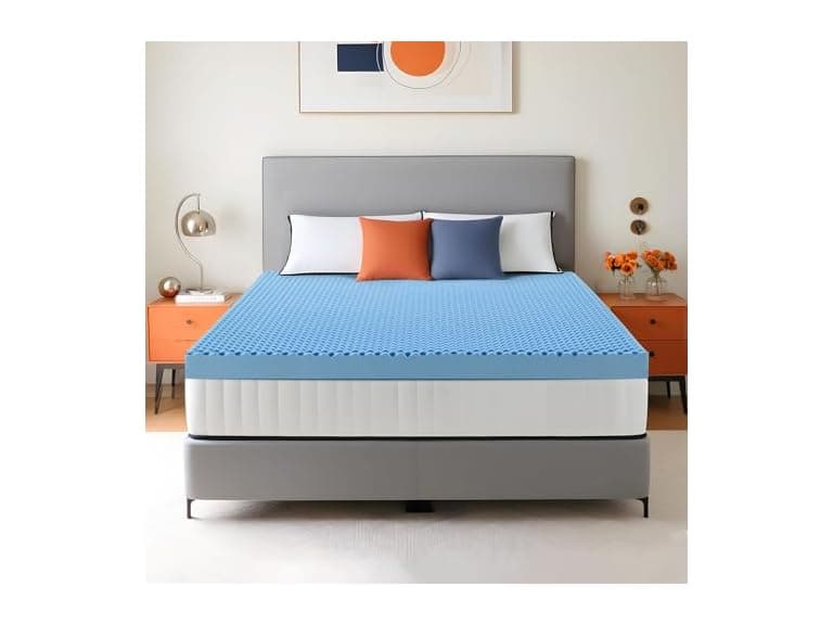 2in Full Egg Crate Foam Mattress Topper - Image 1