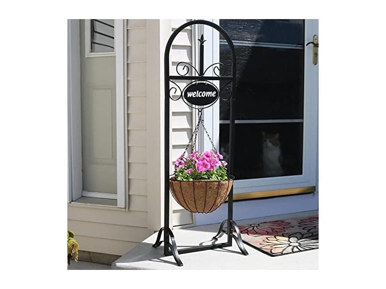Sunnydaze Hanging Basket Planter Stand - Image 1