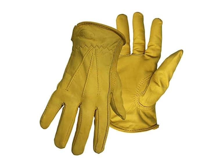 BOSS Men's Premium Grain Cowhide Leather Driver High Dexterity Work Glove - Image 1