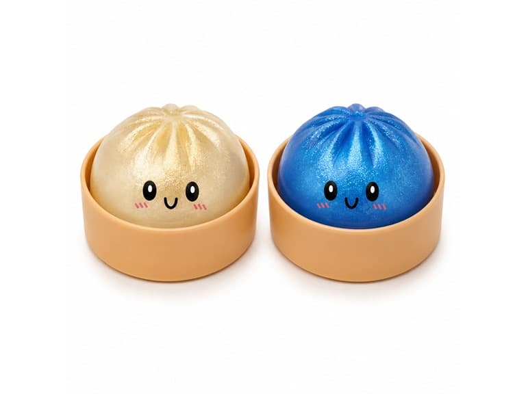2-Pack Mystery Glitter Squishy Dumpling - Image 1