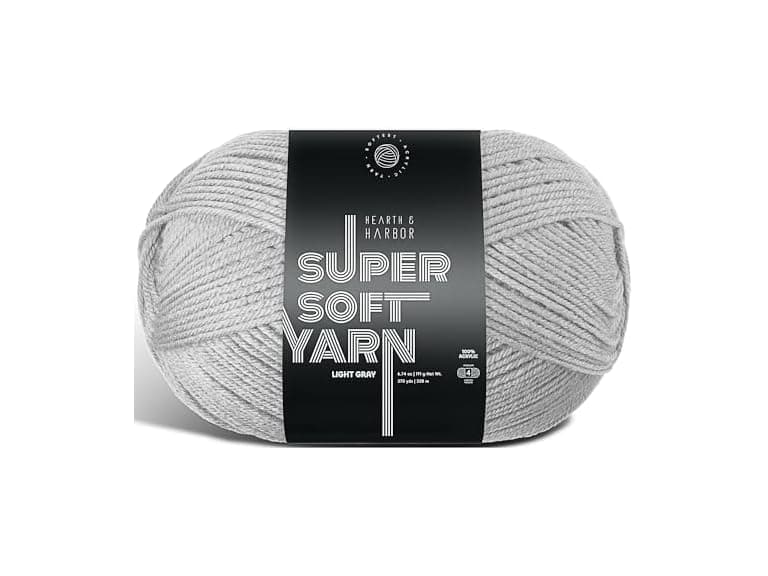 Hearth & Harbor Acrylic Yarn 370 yards Lt Grey - Image 1