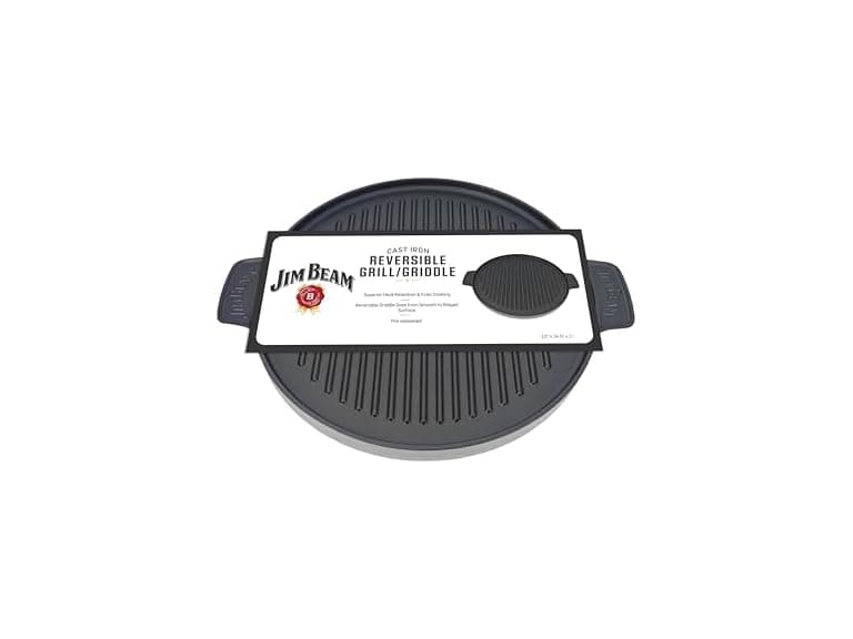 Jim Beam Cast Iron Reversible Grill and Griddle - Image 1