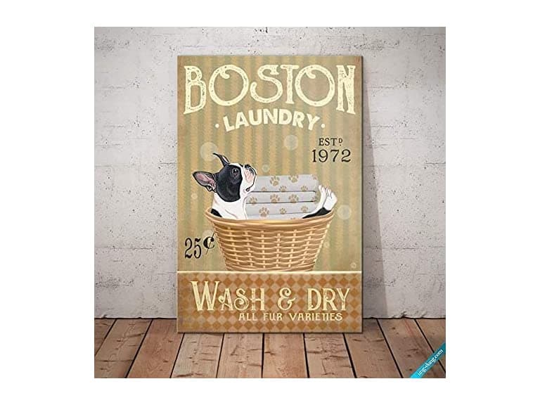 Generic Vintage Metal tin Signs Boston Terrie - Image 1