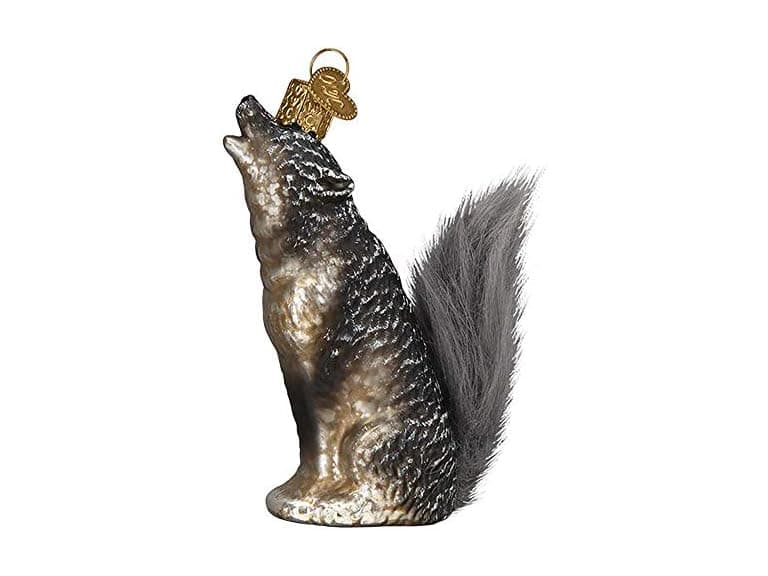 Old World Christmas Vintage Howling Wolf Glass - Image 1