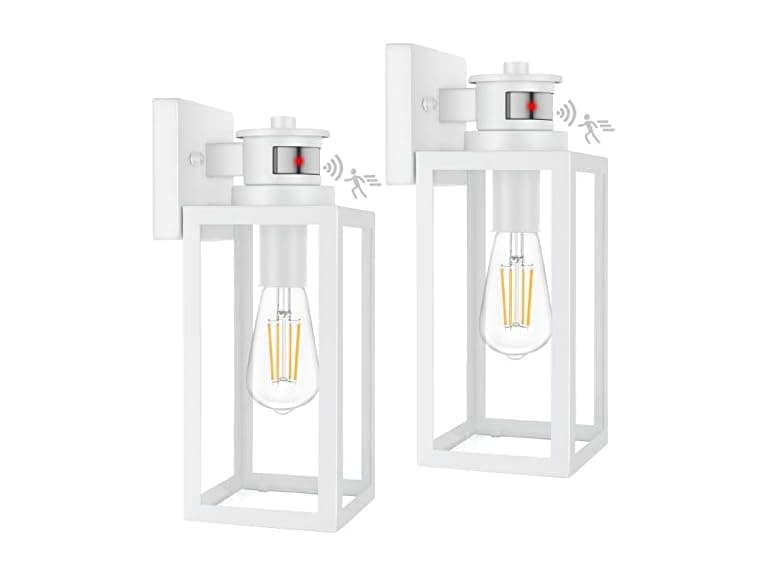 TOBUSA White Motion Sensor Wall Light 2Pk - Image 1