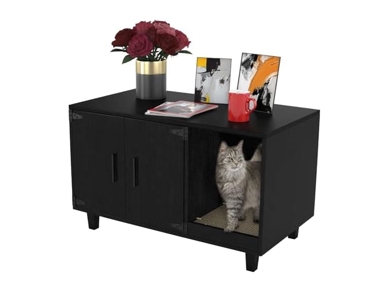 GDLF Modern Wood Pet Crate Cat Washroom Hidde - Image 1