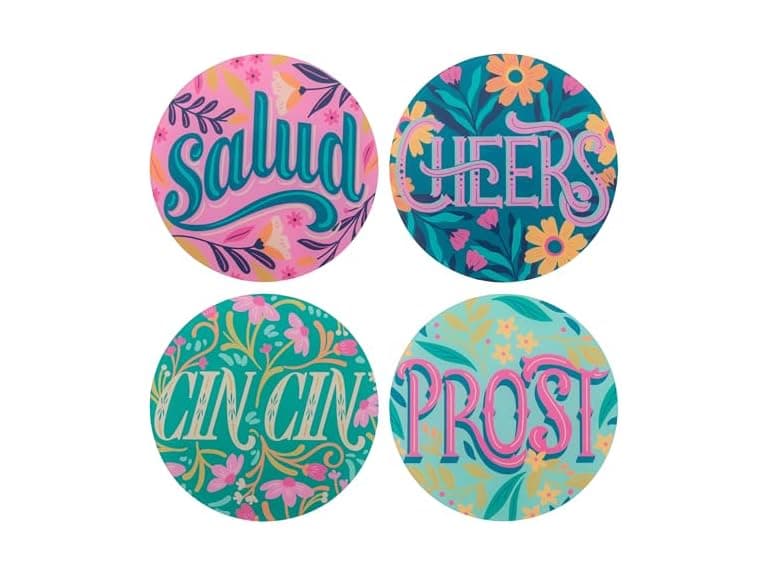 Karma, Acrylic Round Coaster Set of 4  - Image 1