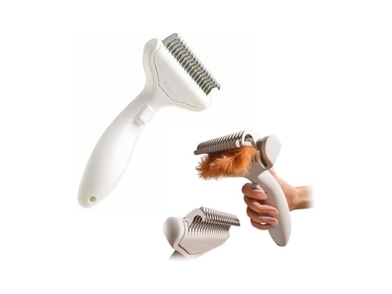 Pet De-Shedding Brush, Professional Grooming Tool - Image 1