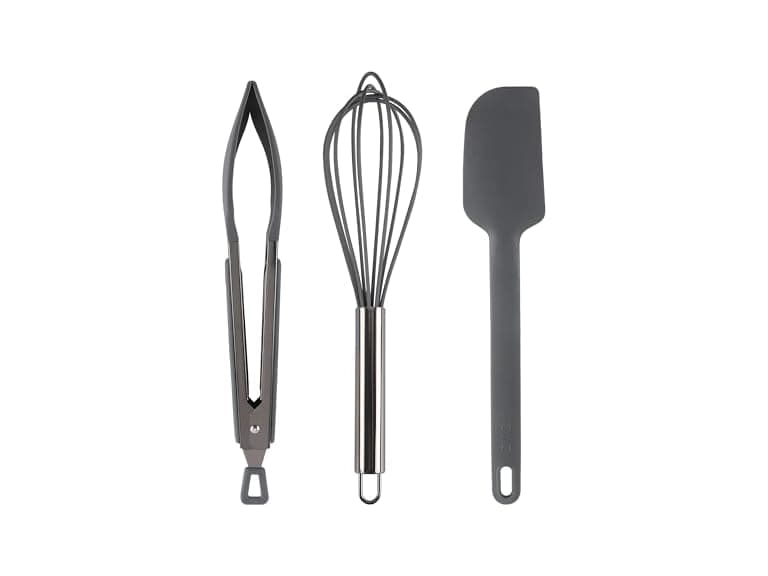 Stainless Steel BBQ & Tongs Set - Image 1