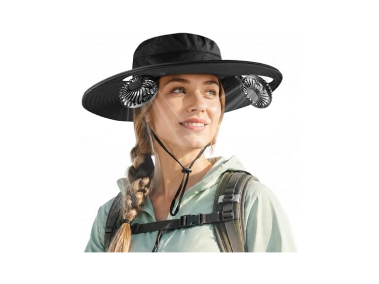 Yiqrgad Sun Hat with Detachable Neck Fan - Image 1