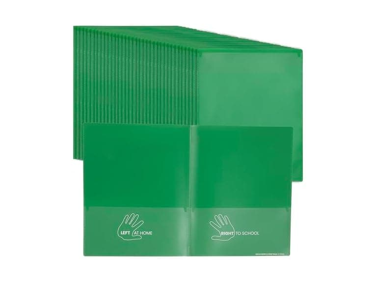 ECR4Kids 2-Pocket Parent-Teacher Classroom Communication Folder Green - Image 1