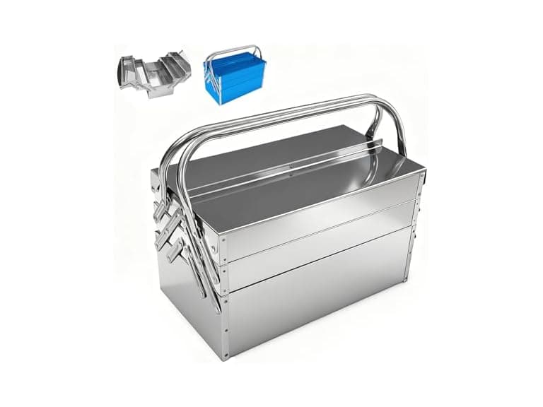 3-Tier 5 Tray Metal Cantilever Tool Box - Image 1