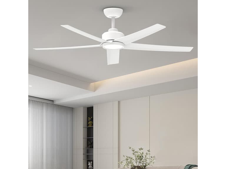 ocioc 52 inch White Ceiling Fan with Light