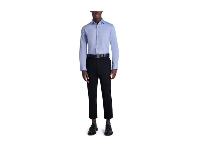 Karl Lagerfeld Men Jacquard Chevron Long Shirt - Image 1
