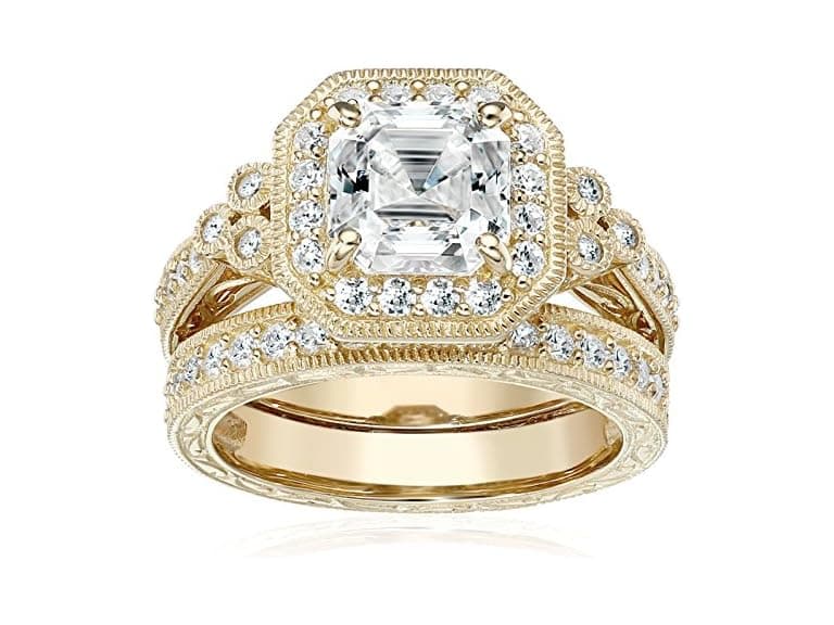 Amazon Essentials Women Yellow 23K Gold Ring - Image 1