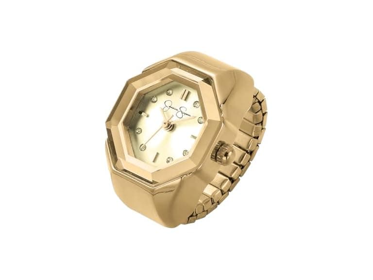 Simpson Women Gold Octagon Ring Watch - Image 1