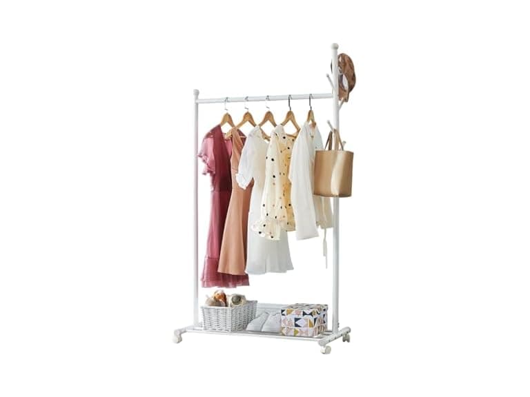 Small Clothes Racks for Hanging Clothes Black - Image 1