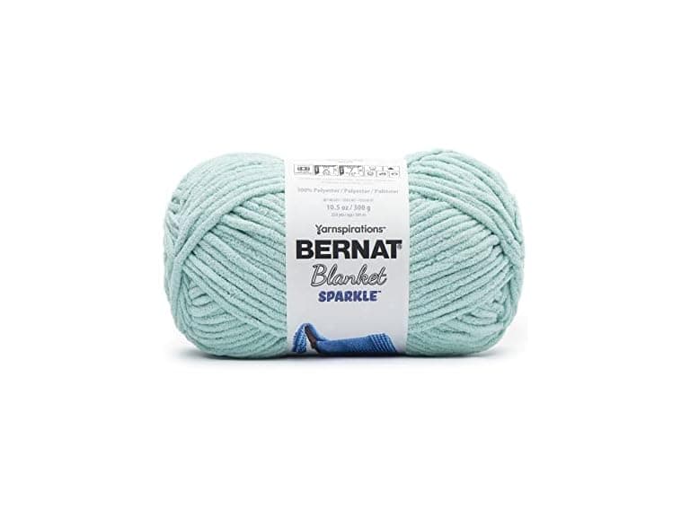 Bernat Blanket Sparkle Yarn-Aqua - Image 1