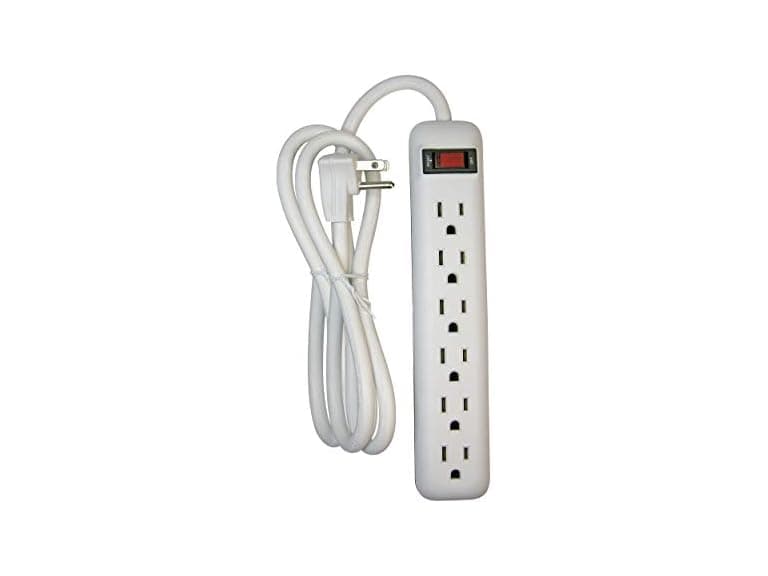 Clear Power 6 Outlet Power Strip, 8 ft - Image 1