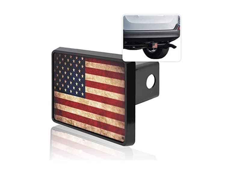 Zone Tech Tactical American Flag Logo Hitch Cover - Image 1
