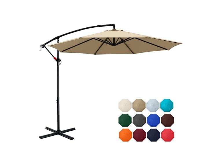 ABCCANOPY Cantilever Patio Umbrellas 10FT Khaki - Image 1