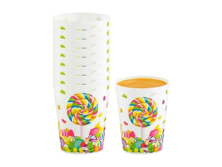 Fun Express Candy World Party Plastic Favor Cups - 8 Count - Image 1