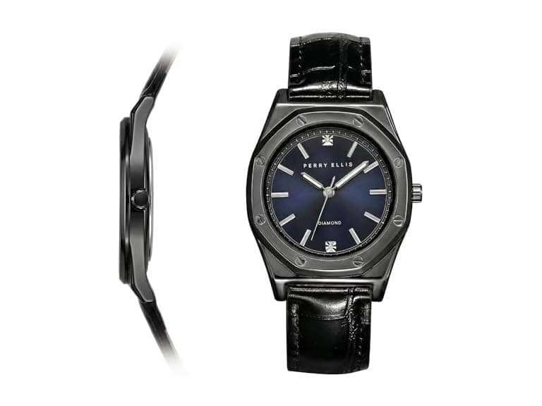 Perry Ellis Ultra Slim Octagon Dial Watch - Image 1