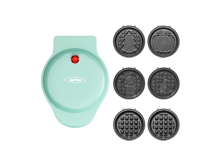 SUNVIVIPRO 6 in 1 Mini Waffle Maker - Image 1