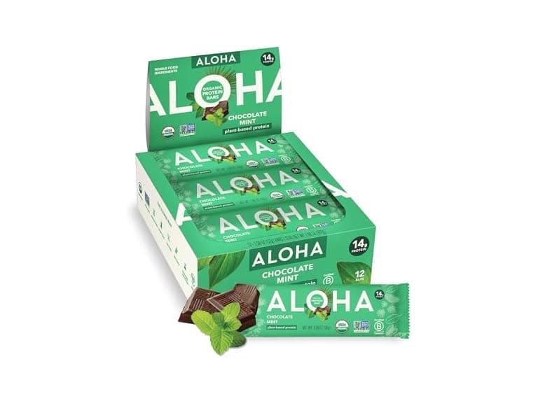 ALOHA Organic Plant Based Protein Bars, - Image 1