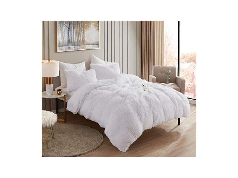 Plush Shaggy Faux Fur Comforter Set - Image 1