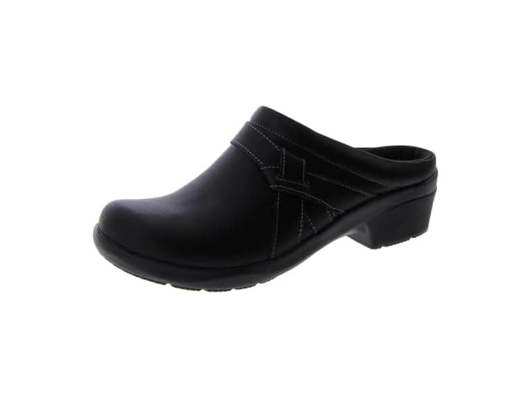  Clarks Angie Mist Black Leather 11  - Image 1