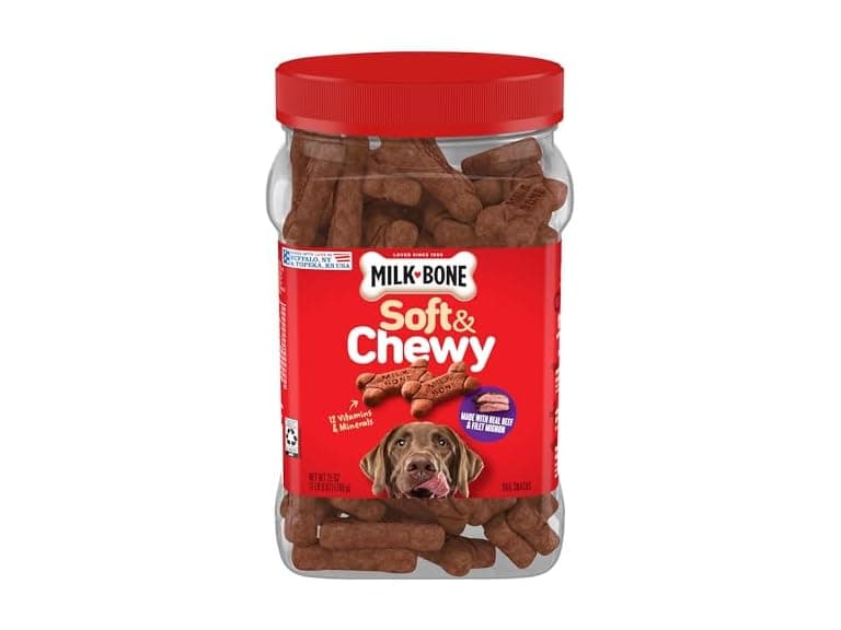 Milk-Bone Soft & Chewy Dog Treats, Beef & Filet Mignon - Image 1