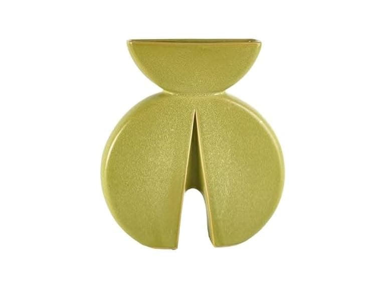 Elements Modern Green Ceramic Vase - Image 1