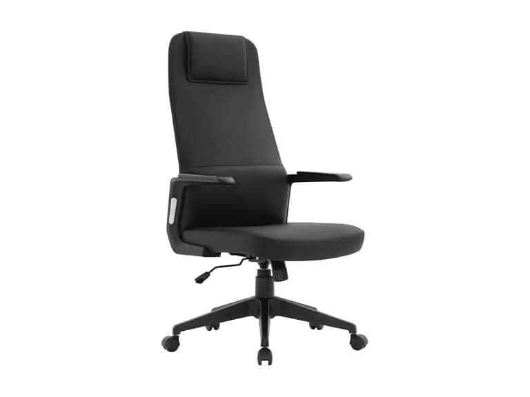 LeisureMod Leather Ergonomic High-Back Office Chair - Image 1