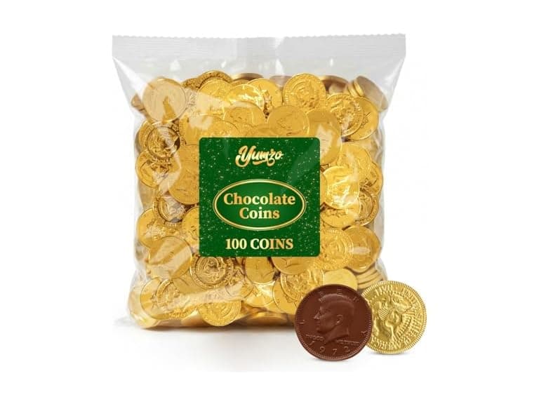 Gourmet Gold Chocolate Coins, 100 Pack - Image 1