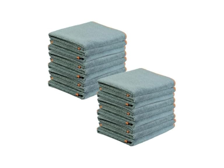 Superio Grey Microfiber Cleaning Cloth for Kitchen 18 CT - Image 1