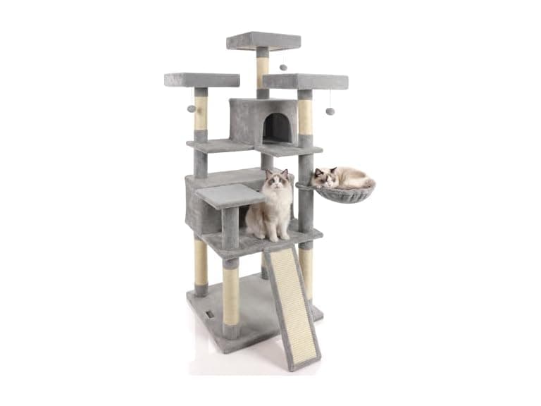 DORTALA Multi-Level Cat Tree, 65" Tall Cat Tower - Image 1