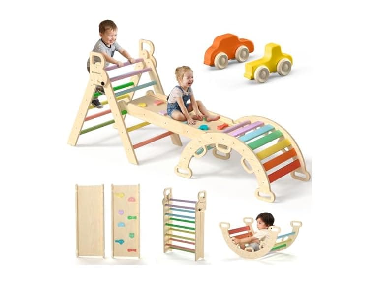 BlueWood Pikler Triangle Climbing Set - Image 1