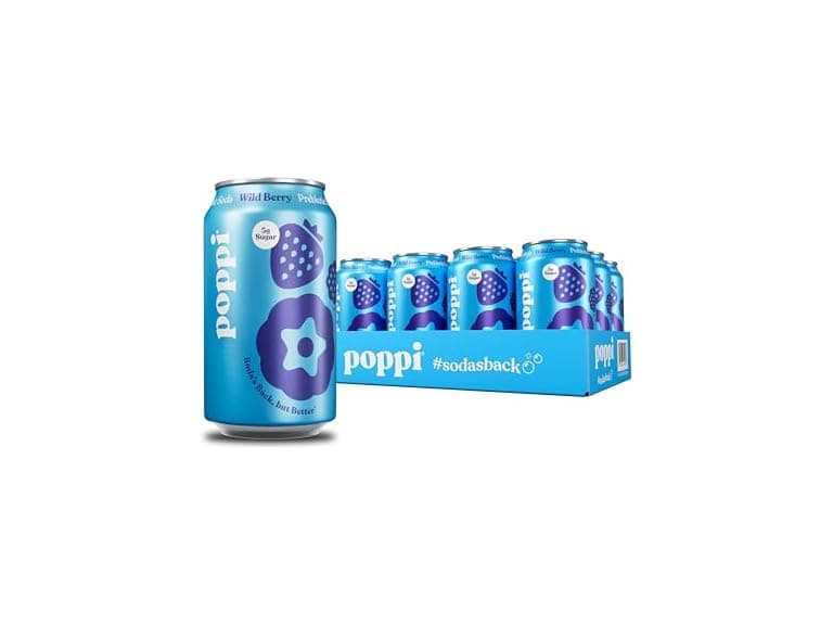 Poppi Sparkling Prebiotic Soda Beverage, Wild Berry - Image 1