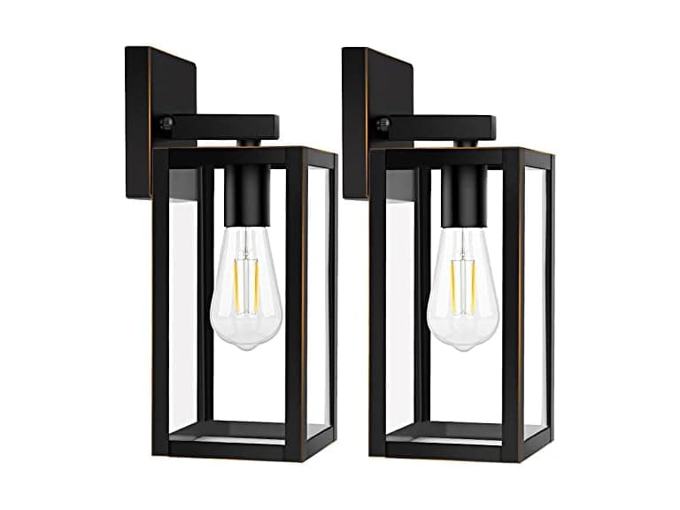 2-Pack Outdoor Lights for House, Waterproof Bronze - Image 1