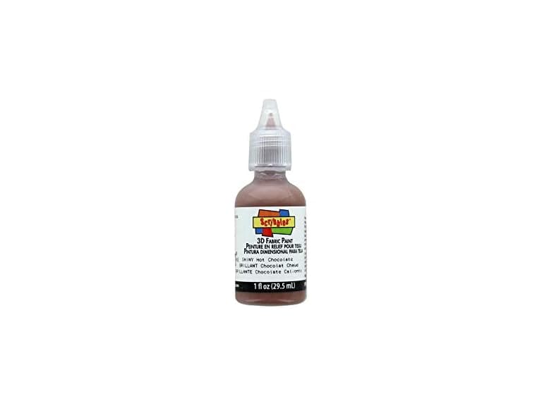 Scribbles 3d Fabric Paint 1oz-Shiny - Hot Chocolate - Image 1