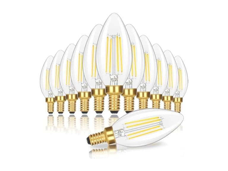 GoBright 12Pk Dimmable E12 Candelabra LED Light Bulbs 60W - Image 1