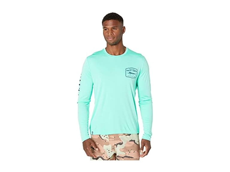 Salty Crew Men (M) Stealth Sunshirt Seafoam - Image 1