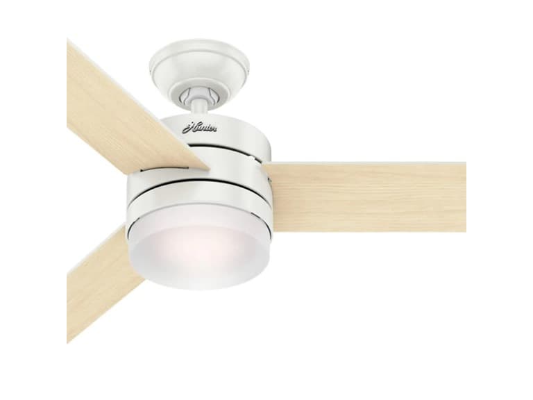 54" Hunter Contemporary Fresh White Fan with Remote - Image 1