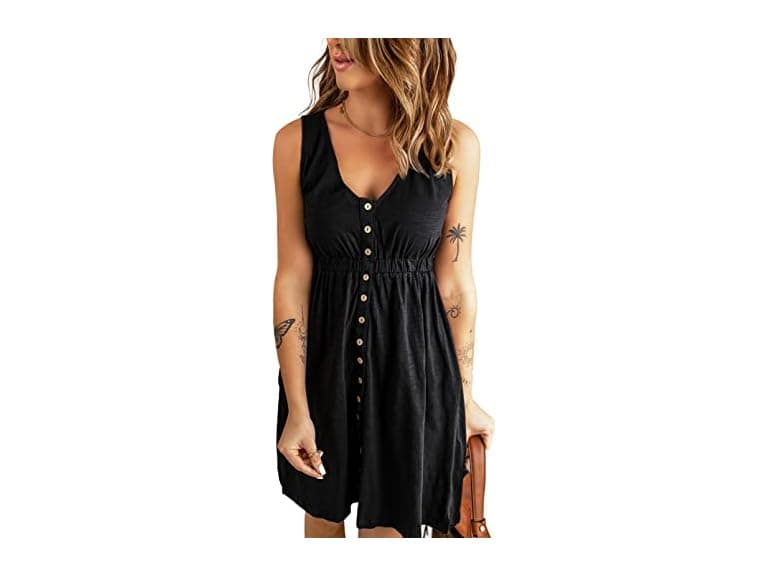 Blencot Women (M) Casual V Neck Sleeveless Tank - Image 1