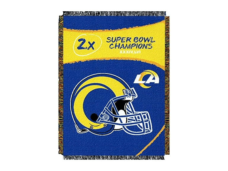 LA Rams 2X Super Bowl Champs Blanket - Image 1