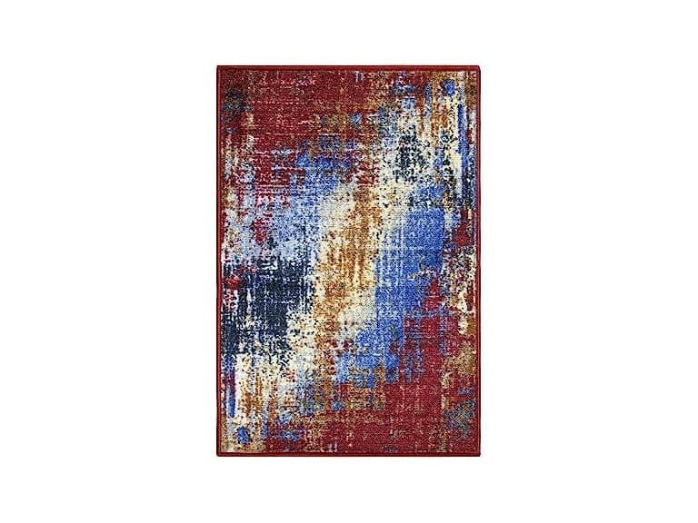 Superior Contemporary Abstract Splatter Indoor Area Rug - Image 1
