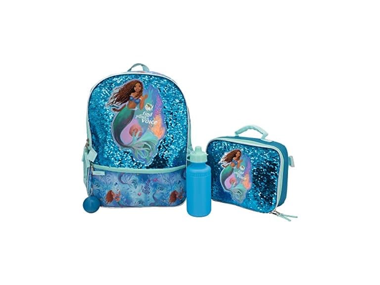 (4 Piece) 16" Disney Mermaid Backpack - Image 1