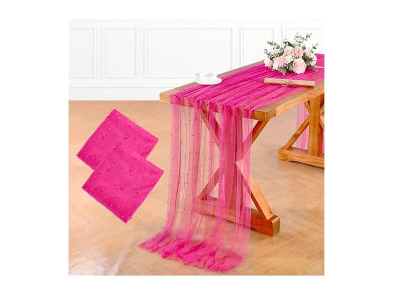 YOUMEHOME 2 Pack 60x120Inch Pearl Table Cover - Image 1