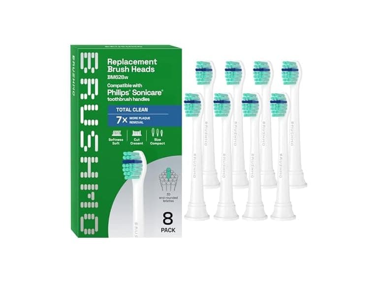 8PK Brushmo Total Clean Replacement Toothbrush Heads - Image 1